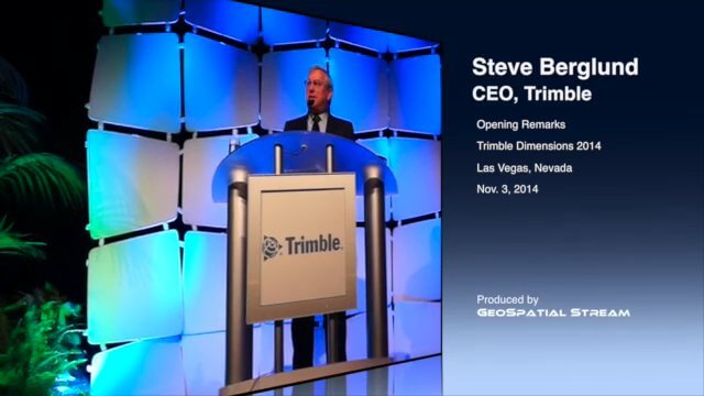 CEO Berglund Opens Trimble Dimensions 2014
