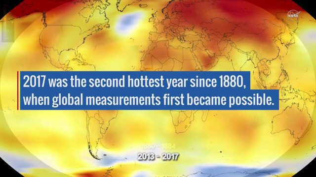 NASA: 2017 Takes Second Place for Hottest Year